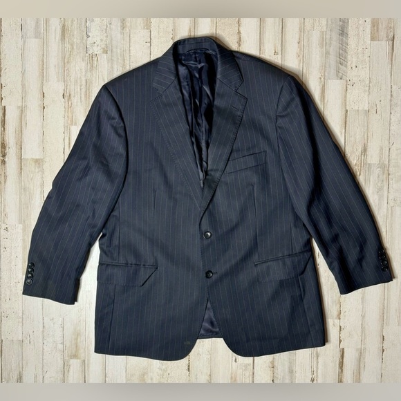 Brooks Brothers Other - Brooks Brothers 1818 Regent Blazer Mens 44S  Navy Blue Virgin Wool Career Read*